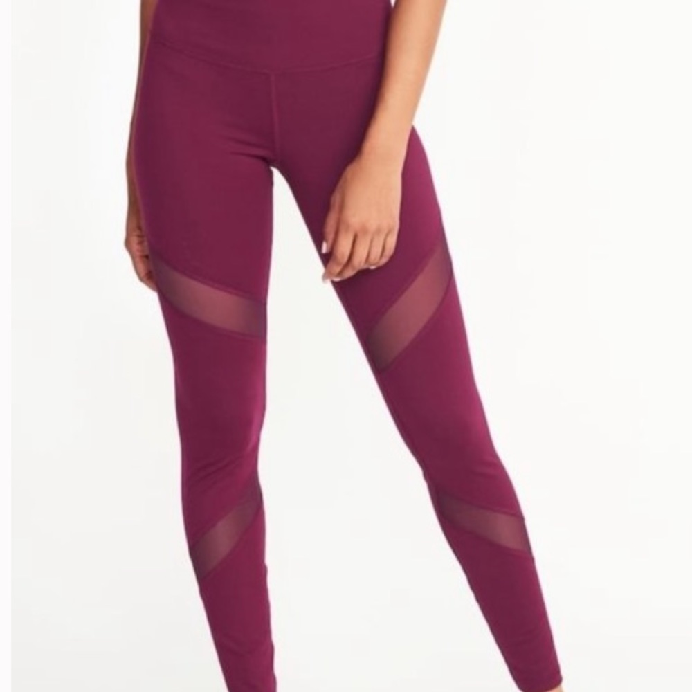 Old Navy Magenta Mesh Leggings Size Small